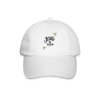 Jesus is Lord – Römer 10,9 – Christliches Design - Baseballkappe - Weiß/Weiß - Vorne