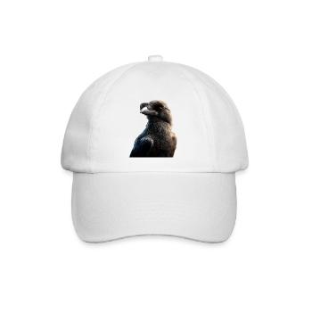 Rabe Krähe Vogel Rabenkrähe Dohle Schwarze Raben - Baseballkappe - Weiß/Weiß - Vorne