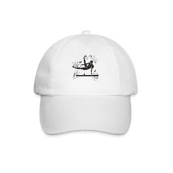 Kunstturnen Pauschenpferd Turner - Baseballkappe - Weiß/Weiß - Vorne