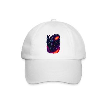 Kosmischer Astronaut auf der Erkundung der Galaxie - Baseballkappe - Weiß/Weiß - Vorne