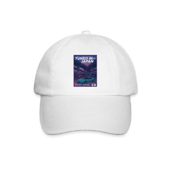 Tuned in Japan Neon JDM Cover - Baseballkappe - Weiß/Weiß - Vorne