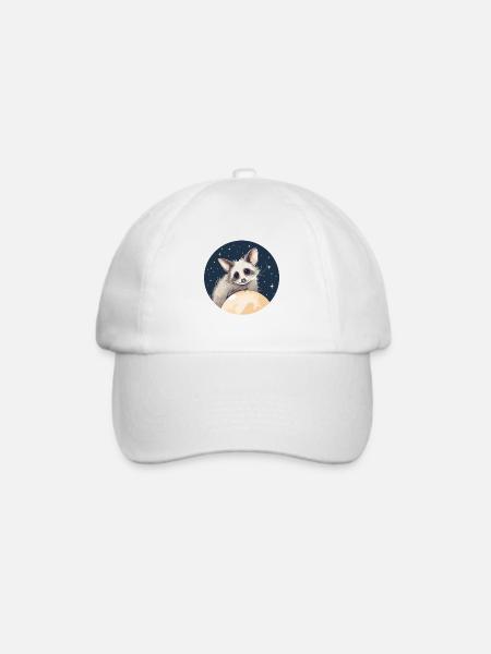 Oppossum Sternenhimmel - Baseballkappe - Weiß/Weiß