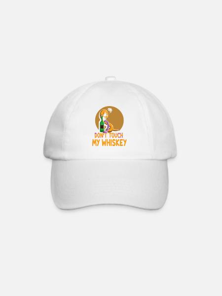 Whiskey Spruch Whiskeytrinker Whiskeyliebhaber - Baseballkappe - Weiß/Weiß