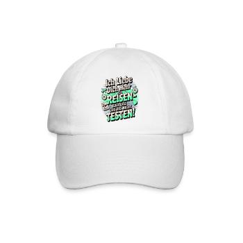 Ich Liebe Dich Mehr Als Reisen Aber - Baseballkappe - Weiß/Weiß - Vorne