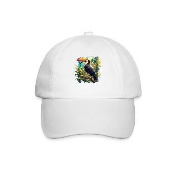 Tukane Tukan - Baseballkappe - Weiß/Weiß - Vorne
