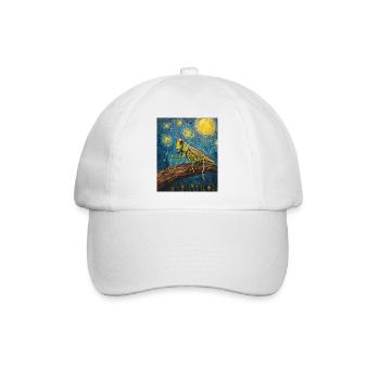Heuschrecke Heuschrecke Van Gogh Style - Baseballkappe - Weiß/Weiß - Vorne