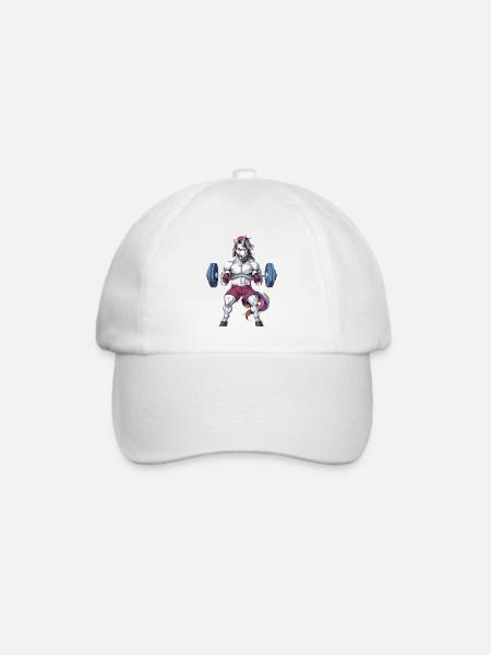 Unicorn Gym Fitness - Baseballkappe - Weiß/Weiß