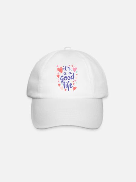 good life - Baseballkappe - Weiß/Weiß