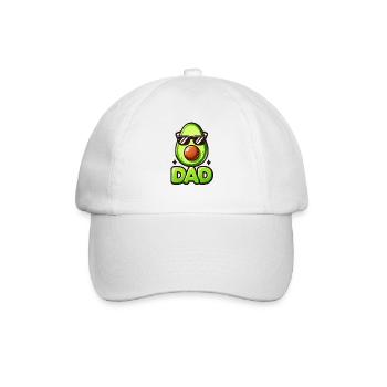 Avocado Dad Cartoon Sonnenbrille - Baseballkappe - Weiß/Weiß - Vorne