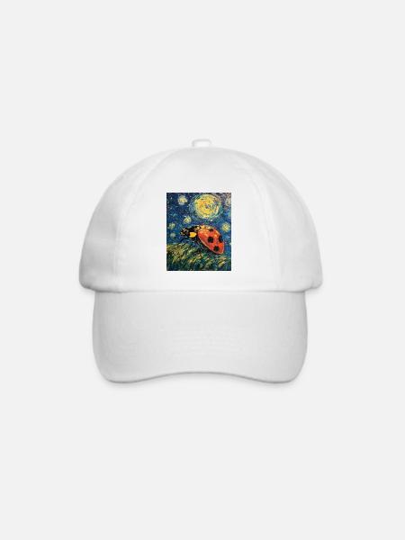 Marienkäfer Van Gogh Style Starry Night - Baseballkappe - Weiß/Weiß