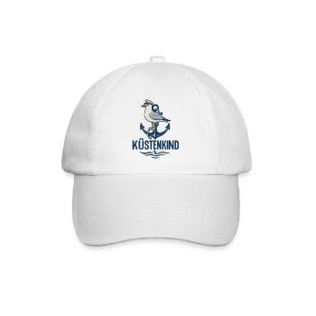 Küstenkind Anker Seemotiv - Baseballkappe - Weiß/Weiß - Vorne