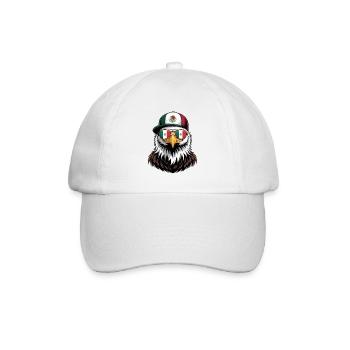 Mexikanischer Adler Retro Sonnenbrille - Baseballkappe - Weiß/Weiß - Vorne