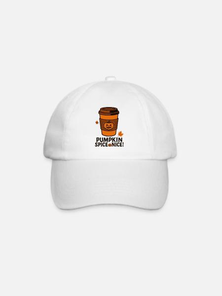 Pumpkin Spice Schöner lustiger Kaffee Halloween Kostüm - Baseballkappe - Weiß/Weiß