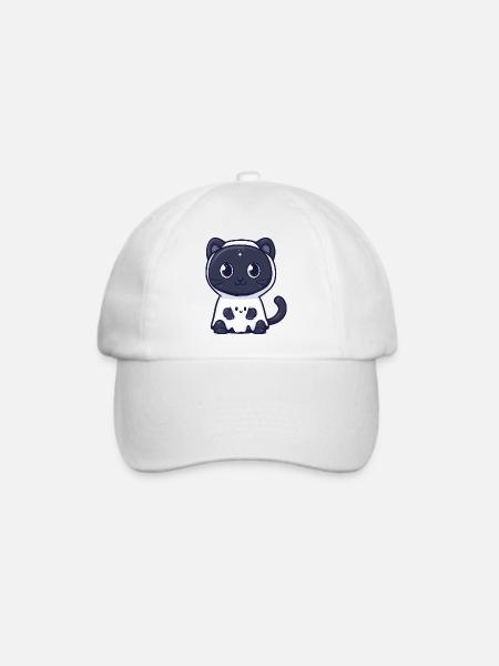 Panther Halloween Geist - Baseballkappe - Weiß/Weiß