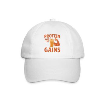 Protein für Muskelaufbau Kraft - Baseballkappe - Weiß/Weiß - Vorne