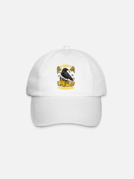 F-Caw-F crow funny - Baseballkappe - Weiß/Weiß