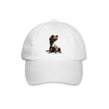 Kaiman Krokodil Alligator Reptilien Kroko Kaimane - Baseballkappe - Weiß/Weiß - Vorne