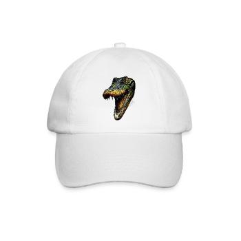Kaiman Krokodil Alligator Reptilien Kroko Kaimane - Baseballkappe - Weiß/Weiß - Vorne