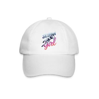 Scuba Girl Taucherin Design - Baseballkappe - Weiß/Weiß - Vorne