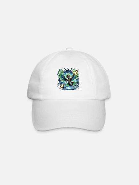 Weltengestalt Flügelkrieger Azteken - Baseballkappe - Weiß/Weiß