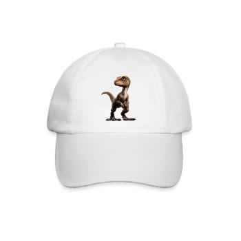 Raptor Velociraptor Dinosaurier Dino Raptoren - Baseballkappe - Weiß/Weiß - Vorne