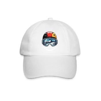 Skihelm Deutschland Flagge - Baseballkappe - Weiß/Weiß - Vorne