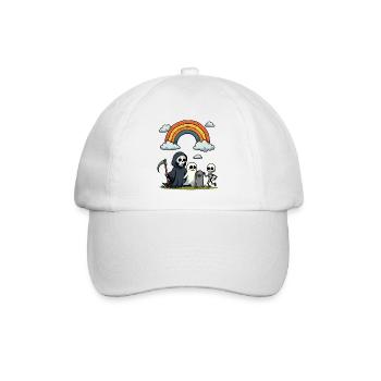 Tod & Freunde Halloween Regenbogen-Szene - Baseballkappe - Weiß/Weiß - Vorne