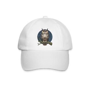 Uhu Eule - Baseballkappe - Weiß/Weiß - Vorne