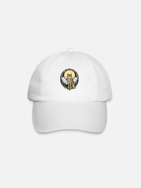 Boho Wolf - Baseballkappe - Weiß/Weiß