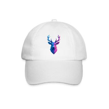 Weihnachten Rentier Low Poly - Baseballkappe - Weiß/Weiß - Vorne