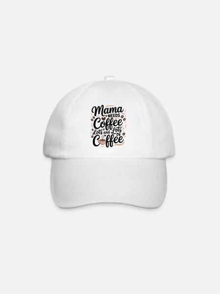 Mama Mutterschaft Mama Braucht Kaffee - Baseballkappe - Weiß/Weiß