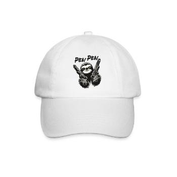 Pew Pew Sloth Faultier - Baseballkappe - Weiß/Weiß - Vorne