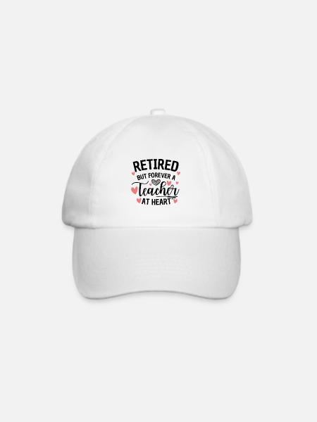Im Herzen pensionierter Lehrer - Baseballkappe - Weiß/Weiß