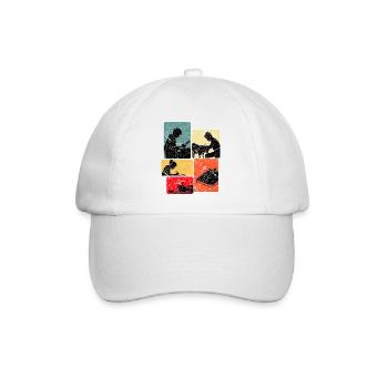 Schriftsteller Autor Schreiber Schreiben Geschenk - Baseballkappe - Weiß/Weiß - Vorne