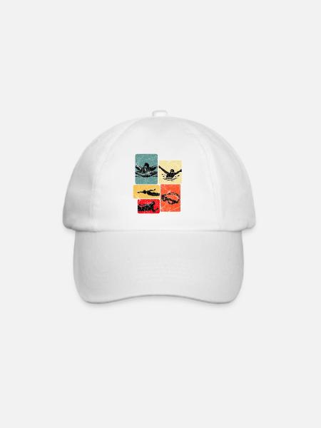 Schwimmen - Baseballkappe - Weiß/Weiß