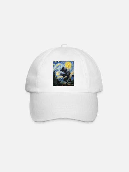 Werwolf Wolf Van Gogh Style - Baseballkappe - Weiß/Weiß
