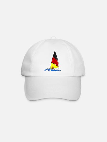 Segelboot - Baseballkappe - Weiß/Weiß