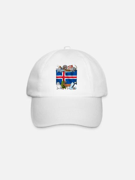Island Pride - Baseballkappe - Weiß/Weiß