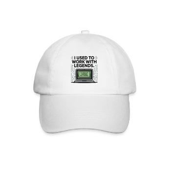 Früher habe ich mit Legenden gearbeitet Abschied Coworker Geschenk - Baseballkappe - Weiß/Weiß - Vorne
