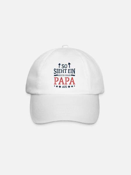So sieht ein cooler Papa aus Bester Vater - Baseballkappe - Weiß/Weiß