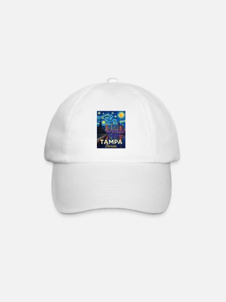 Tampa Florida - Baseballkappe - Weiß/Weiß