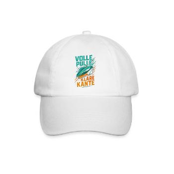 Volle Pulle Klare Kante Biker Shirt - Baseballkappe - Weiß/Weiß - Vorne