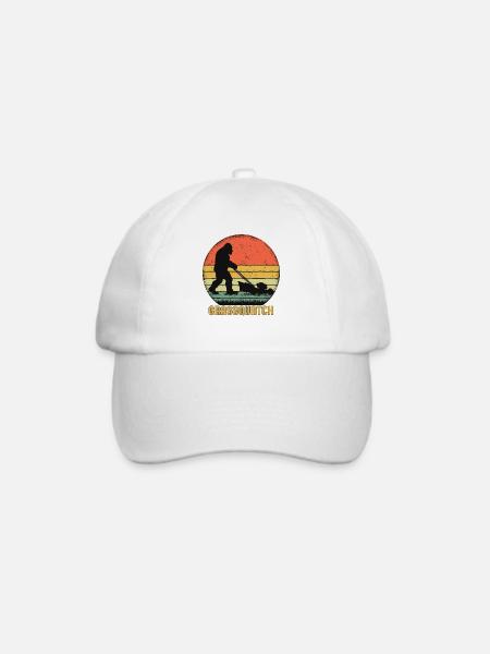Grassquatch Bigfoot - Baseballkappe - Weiß/Weiß