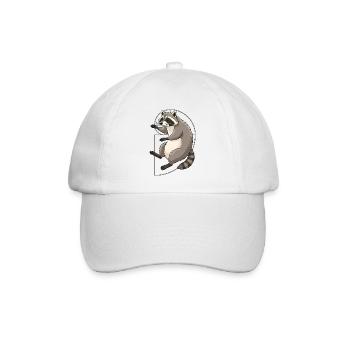 Fibonacci Raccoon Spiral - Baseballkappe - Weiß/Weiß - Vorne