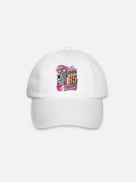85. Geburtstag Queen Frauen - Baseballkappe - Weiß/Weiß