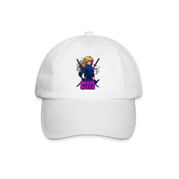 Chaos Queen Kämpferin Zweikampf Samurai Motiv - Baseballkappe - Weiß/Weiß - Vorne