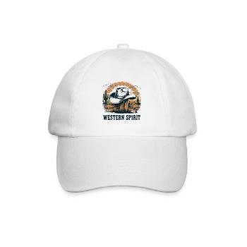 Western Spirit – Vintage Cowboy - Baseballkappe - Weiß/Weiß - Vorne