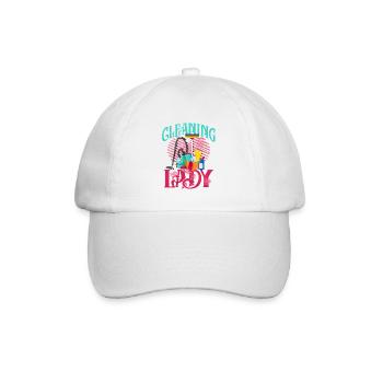 Putzheldin Retro Motiv Reinigung - Baseballkappe - Weiß/Weiß - Vorne