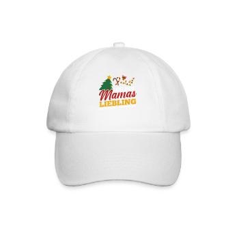 Weihnachtsmann Mamas Liebling Weihnachten - Baseballkappe - Weiß/Weiß - Vorne
