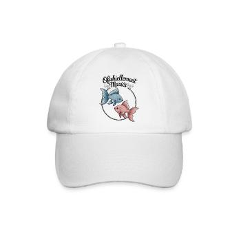Ofishiellement Ehe-Humor-Pfirsich-Hochzeitspaar - Baseballkappe - Weiß/Weiß - Vorne